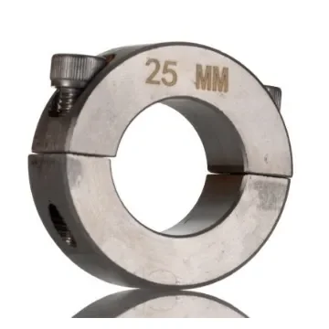 RS PRO Shaft Collar, Two Piece, Clamp Screw, Bore 25mm, OD 45mm, W 15mm, Stainless Steel - 2346965 product image