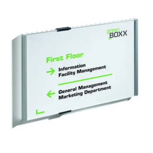 Durable INFO SIGN White A4 Smooth - rigid and glazed Doorplate, 297mm Height, 210mm Width - 480723 product image
