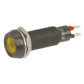 Marl Yellow Panel Mount Indicator, 8.1mm Mounting Hole Size, Solder Tab Termination, IP67 - 677-521-04 product image