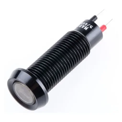 Marl Red Panel Mount Indicator, 5V dc, 8.1mm Mounting Hole Size, Solder Tab Termination - 677-501-20 product image