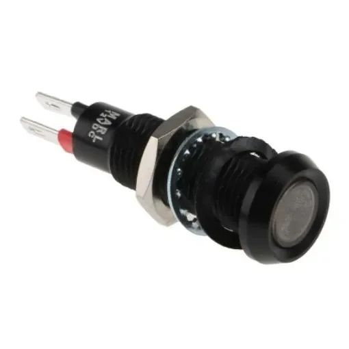 Marl Green Panel Mount Indicator, 12V dc, 8.1mm Mounting Hole Size, Solder Tab Termination - 677-532-21 product image