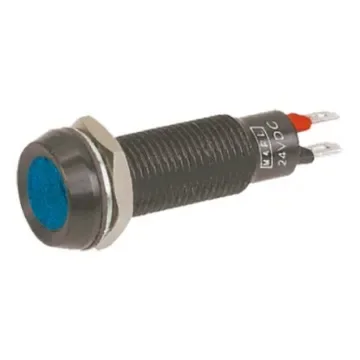 Marl Blue Panel Mount Indicator, 24V dc, 8.1mm Mounting Hole Size, Solder Tab Termination - 677-930-22 product image