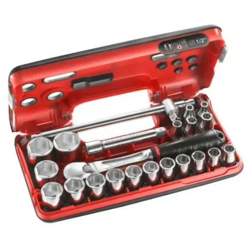 Facom 22-Piece Metric 1/2 in Standard Socket Set with Ratchet, 6 point - SL.DBOX4 product image