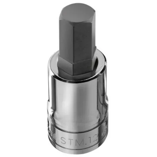 Facom 1/2 in Drive Bit Socket, Hex Bit, 19mm, 60 mm Overall Length - STM.19 product image