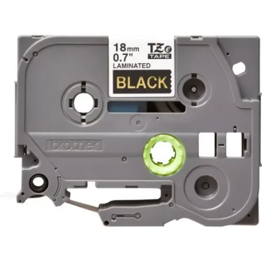 Brother Gold on Black Label Printer Tape, 8 m Length, 18 mm Width - TZe-344 product image
