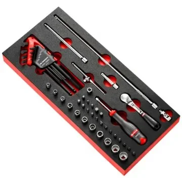 Facom 38-Piece Imperial 1/4 in Standard Socket/Allen Key/Bit Set with Ratchet, 12 point - MODM.RL2U product image
