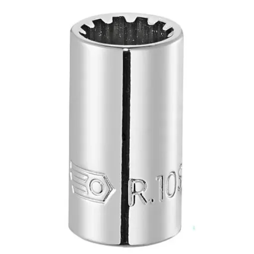 Facom 1/4 in Drive 5/16in Standard Socket, Spline, 22 mm Overall Length - R.10S product image