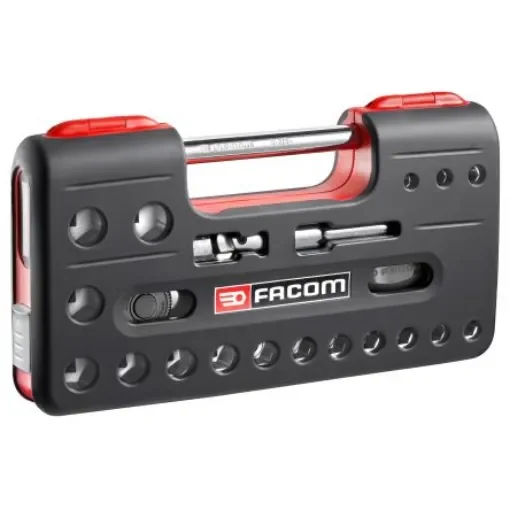Facom 21-Piece Metric 1/2 in Standard Socket Set with Ratchet, 6 point - S.360DBOX1 product image
