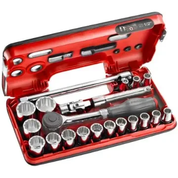 Facom 21-Piece Metric 1/2 in Standard Socket Set with Ratchet, 12 point - S.360DBOX112 product image