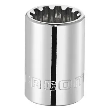 Facom 3/8 in Drive 1/2in Standard Socket, Spline, 27 mm Overall Length - J.16S product image