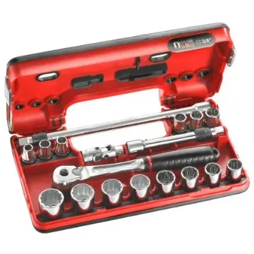 Facom 18-Piece Metric 3/8 in Standard Socket Set with Ratchet, 12 point - JL.DBOX501 product image
