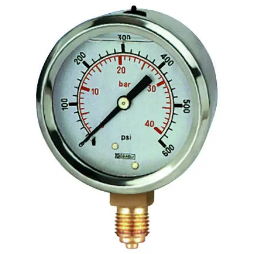 RS PRO BSP 1/4 Analogue Pressure Gauge 1000psi Bottom Entry 63mm Outside Diameter - 2351291 product image