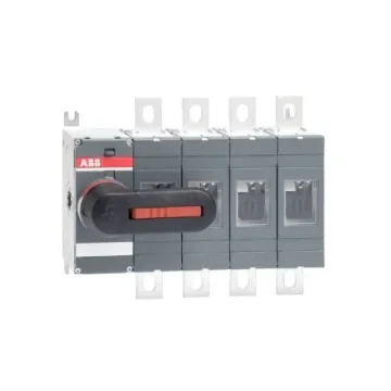ABB 4P Pole Screw Mount Switch Disconnector - 400A Maximum Current, 400kW Power Rating, IP00, IP65 - 1SCA022763R5550 OT400E04K product image