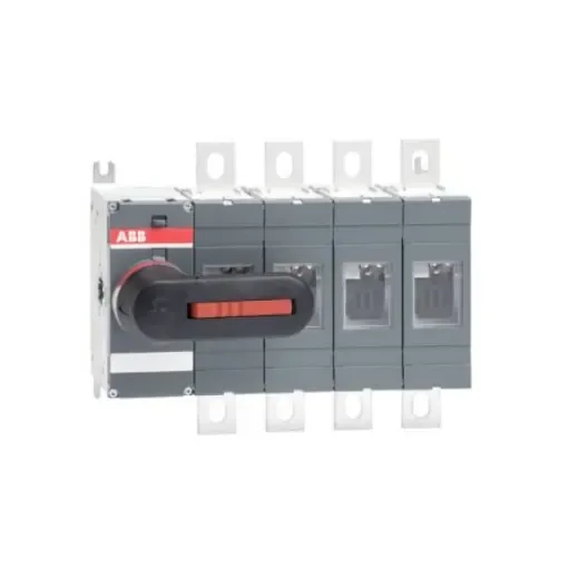 ABB 4P Pole Screw Mount Switch Disconnector - 400A Maximum Current, 400kW Power Rating, IP00, IP65 - 1SCA022763R5550 OT400E04K product image
