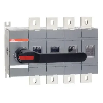ABB 4P Pole Screw Mount Switch Disconnector - 1250A Maximum Current, 1200kW Power Rating, IP00, IP65 - 1SCA022860R6310 OT1250E04P product image