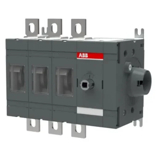 ABB 3P Pole Surface Mount Switch Disconnector - 200A Maximum Current, 110kW Power Rating, IP00 - 1SCA022869R7520 OT200ES30 product image