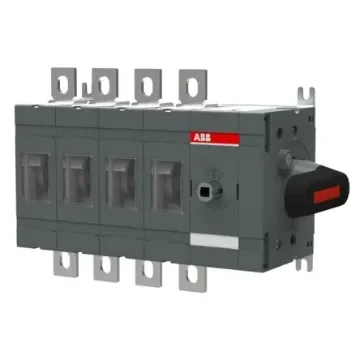 ABB 4P Pole Surface Mount Switch Disconnector - 200A Maximum Current, 110kW Power Rating, IP00 - 1SCA022869R9650 OT200ES40K product image
