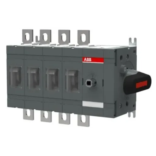 ABB 4P Pole Surface Mount Switch Disconnector - 200A Maximum Current, 110kW Power Rating, IP00 - 1SCA022869R9650 OT200ES40K product image