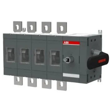 ABB 4P Pole Surface Mount Switch Disconnector - 800A Maximum Current, 450kW Power Rating, IP00 - 1SCA022870R6110 OT800ES40K product image