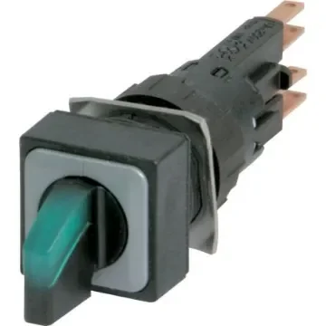 Eaton RMQ16 Series 2 Position Selector Switch Head, 16mm Cutout, Black/Green Handle - 039336 Q18LWK1-GN product image