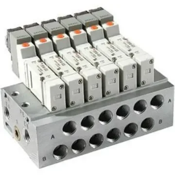 SMC SS5Y3 series 2 station Metric M5 Manifold - SS5Y3-41-02-C6F-Q product image