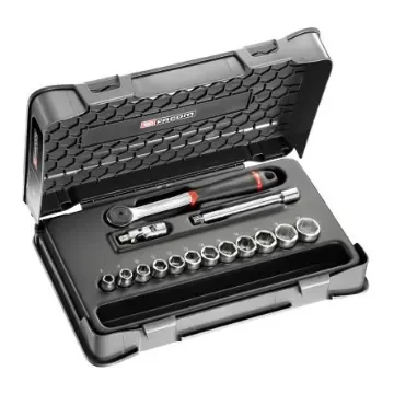 Facom 15-Piece Metric 3/8 in Standard Socket Set with Ratchet, 6 point - J.161-1P6 product image