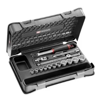 Facom 16-Piece Imperial 3/8 in Standard Socket Set with Ratchet, 12 point - J.161-2P12U product image