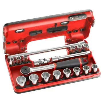 Facom 18-Piece Metric 3/8 in Standard Socket Set with Ratchet, 6 point - J.161DBOX1 product image