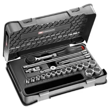 Facom 20-Piece Metric 3/8 in Standard Socket Set with Ratchet, 6 point - J.360-3P6 product image