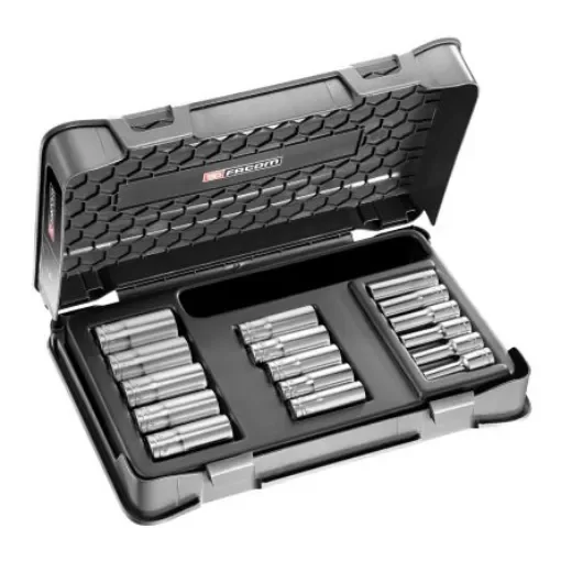 Facom 16-Piece Metric 3/8 in Deep Socket Set, 12 point - J.404 product image