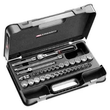 Facom 34-Piece Imperial, Metric 3/8 in Standard Socket Set with Ratchet, 12 point - JL.430AMU product image