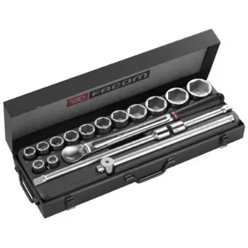 Facom 17-Piece Metric 3/4 in Standard Socket Set with Ratchet, 6 point - KL.411 product image