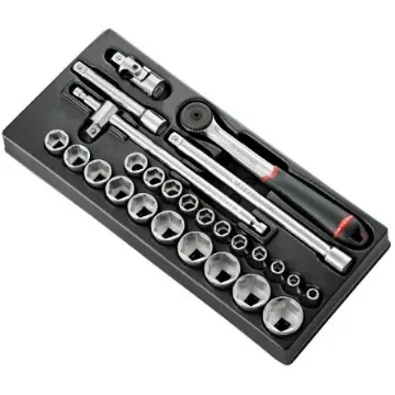Facom 26-Piece Metric 1/2 in Standard Socket Set with Ratchet, 6 point - MOD.S161-46 product image