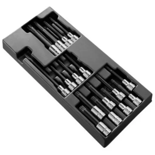 Facom Screwdriver Bit Set 16 Pieces, Hexagon, Multi Tooth (XZN), Torx - MOD.SHPBPB product image