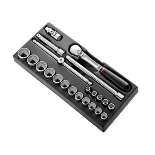 Facom 22-Piece Imperial 1/2 in Standard Socket Set with Ratchet, 12 point - MOD.SL161-212U product image