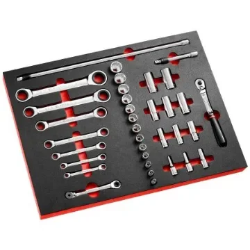 Facom 35-Piece Imperial 3/8", 1/4" Deep Socket/Standard Socket/Spanner Set with Ratchet, 12 point - MODM.JL2U product image