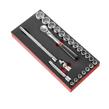 Facom 23-Piece Metric 1/2 in Standard Socket Set with Ratchet, 6 point - MODM.SL161-36 product image