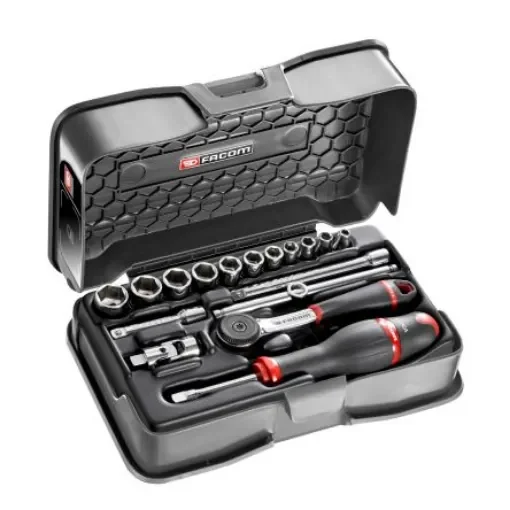 Facom 17-Piece Imperial 1/4 in Standard Socket Set with Ratchet, 6 point - R.161-2P6U product image