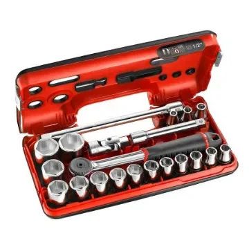 Facom 21-Piece Metric 1/2 in Standard Socket Set with Ratchet, 6 point - S.161DBOX1 product image