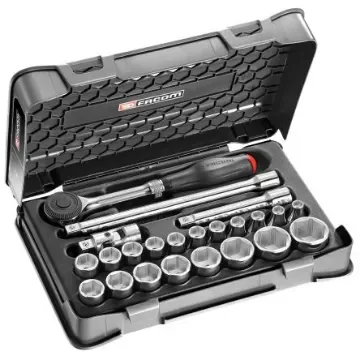 Facom 23-Piece Metric 1/2 in Standard Socket Set with Ratchet, 6 point - S.360-3P6 product image