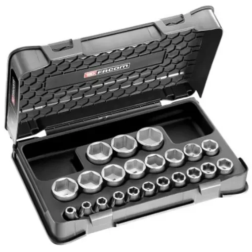 Facom 22-Piece Metric 1/2 in Standard Socket Set , 6 point - S.401B product image
