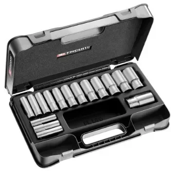 Facom 16-Piece Metric 1/2 in Deep Socket Set, 6 point - S.405AE product image