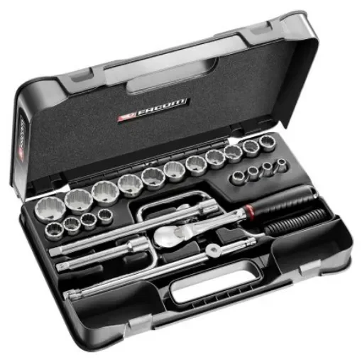 Facom 25-Piece Imperial 1/2 in Standard Socket Set with Ratchet, 12 point - SL.161-3P12U product image