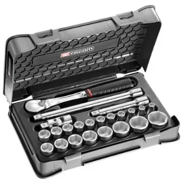 Facom 23-Piece Metric 1/2 in Standard Socket Set with Ratchet, 6 point - SL.161-3P6 product image