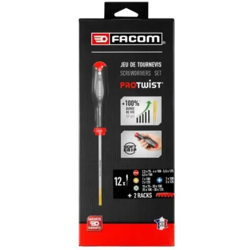 Facom Screwdriver Set, 12-Piece - AT.J12R2PB product image