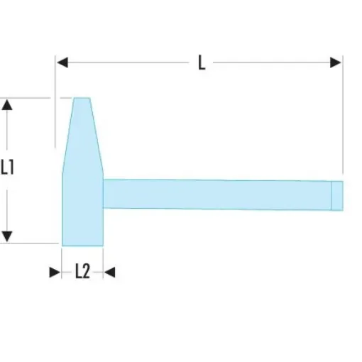 Facom Steel Engineer's Hammer with Hickory Wood Handle, 1.2kg - 205H.100 product image