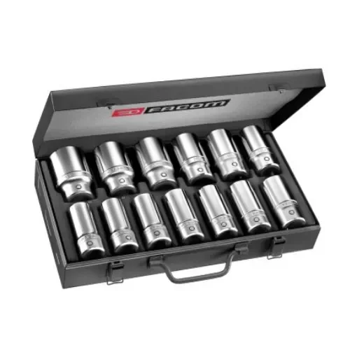 Facom 12-Piece Metric 3/4 in Deep Socket Set, 6 point - K.405E product image