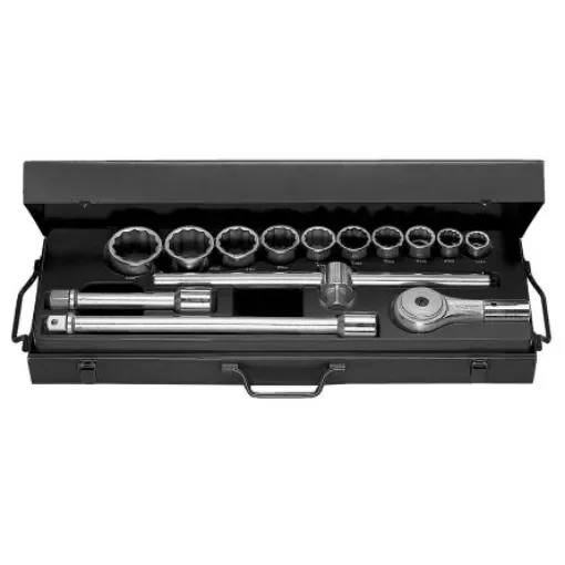 Facom 14-Piece Metric 3/4 in Standard Socket Set with Ratchet, 12 point - K.420N product image