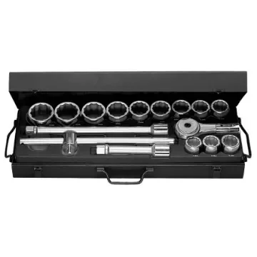 Facom 16-Piece Metric 3/4 in Standard Socket Set with Ratchet, 12 point - K.432E product image