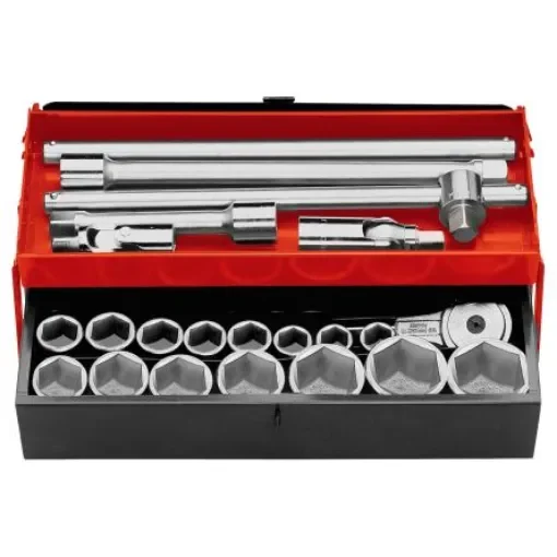 Facom 17-Piece Metric 3/4 in Standard Socket Set with Ratchet, 6 point - K.441A product image